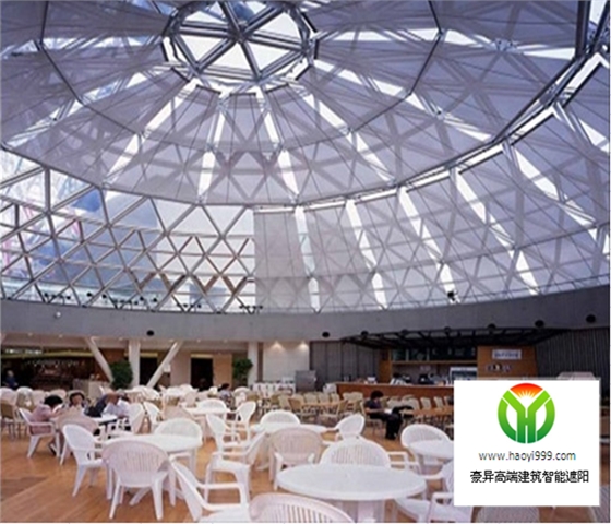 采光顶遮阳,电动天棚帘,上海豪异遮阳,4000-121-696