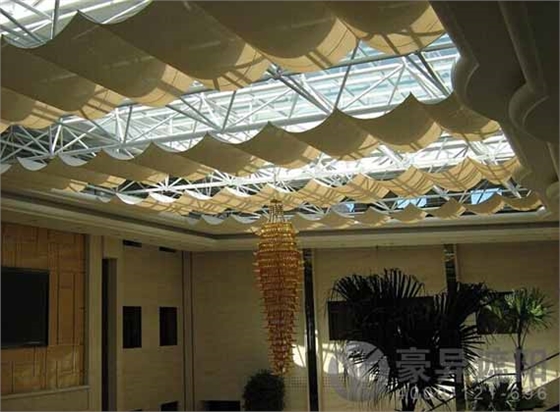 玻璃采光顶遮阳,天棚帘,电动天棚帘,上海豪异,4000-121-696