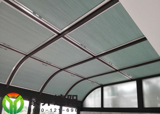 阳光房遮阳帘,电动遮阳帘,电动风琴天棚帘,豪异遮阳,4000-121-696