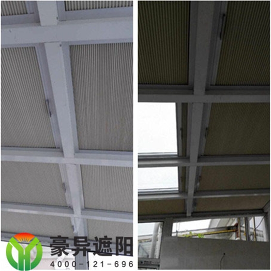 阳光房遮阳帘,电动遮阳帘,玻璃采光顶电动遮阳帘,电动天棚帘,蜂巢帘 豪异蜂巢帘厂家,4000-121-696