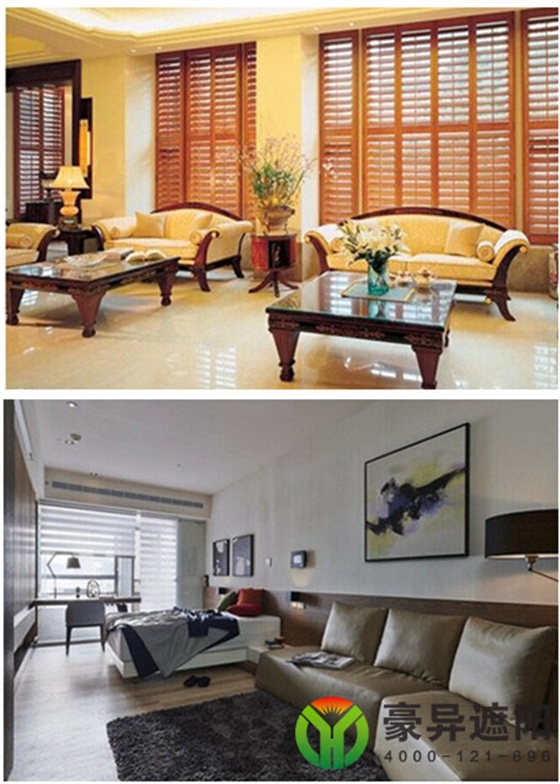 客厅电动窗帘,百叶电动窗帘,上海电动窗帘厂家,豪异遮阳,4000-121-696