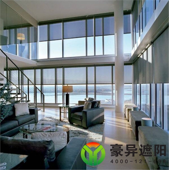 办公室电动窗帘,办公室电动卷帘,办公窗帘厂家,豪异遮阳,4000-121-696