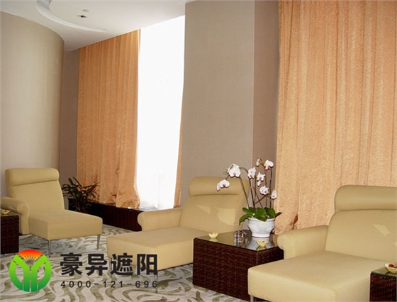 会客室电动帘窗,电动布艺开合帘,电动帘窗厂家,豪异遮阳,4000-121-696