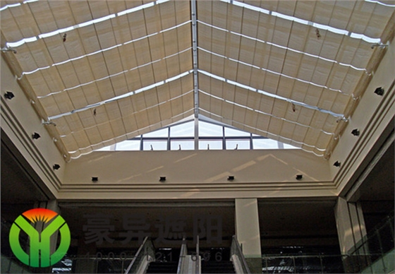 电动天棚帘定制,玻璃顶电动电动遮阳帘,豪异电动天棚帘厂家,4000-121-696