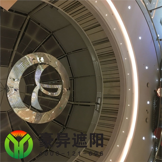 商场圆顶电动遮阳帘,电动天棚帘,豪异上海电动遮阳帘厂家,4000-121-696