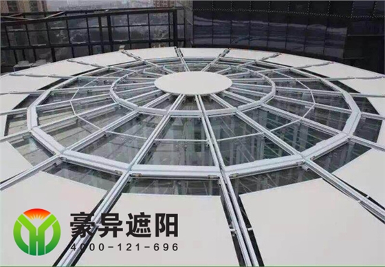 玻璃顶电动遮阳帘,豪异上海天棚帘厂家,4000-121-696