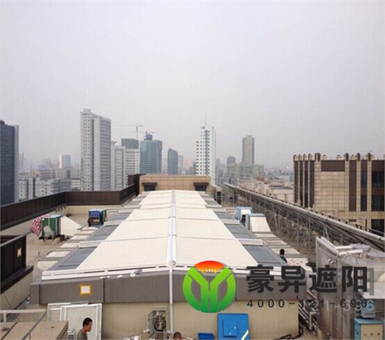 户外遮阳天棚帘,豪异户外电动遮阳帘厂家,4000-121-696