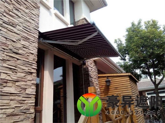 保利十二像树庄园别墅户外电动伸缩遮阳棚,豪异上海遮阳棚厂家,4000-121-696