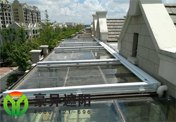 别墅阳光房采光顶户外电动天棚帘,豪异遮阳,4000-121-696