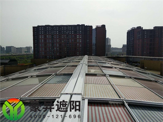 商场玻璃顶外电动遮阳帘,豪异遮阳,4000-121-696