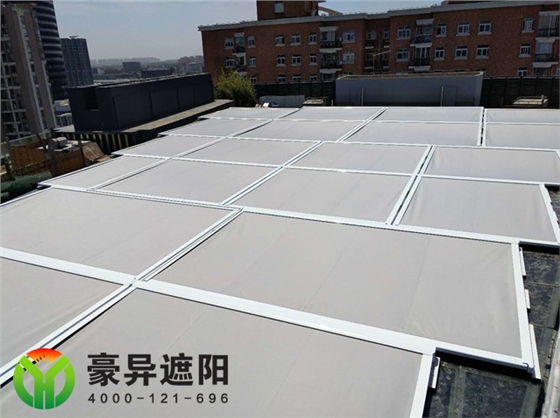 商场中庭电动遮阳天棚帘,豪异遮阳,4000-121-696