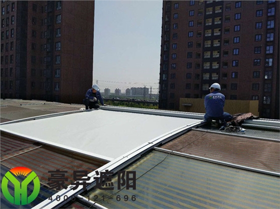 商业广场玻璃顶外遮阳帘,豪异遮阳,4000-121-696