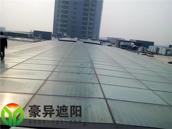 钢结构玻璃幕墙建筑屋顶遮阳,豪异遮阳,4000-121-696