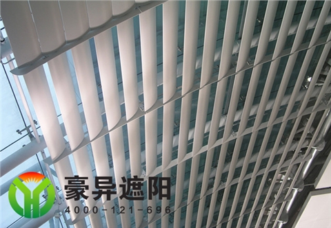 玻璃顶外铝合金电动遮阳百叶