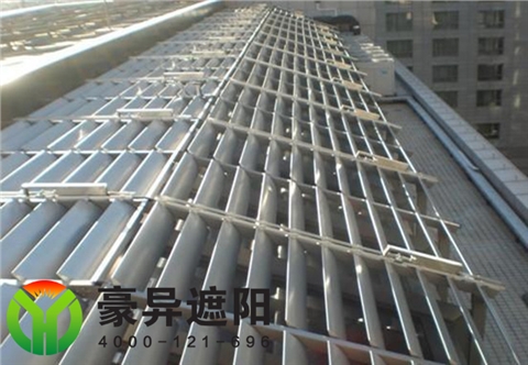 玻璃顶外铝合金电动遮阳百叶