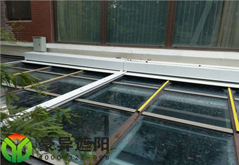 户外顶面铝合金遮阳隔热卷帘