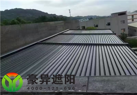 户外电动伸缩调光百叶