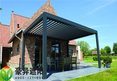 户外遮阳防雨百叶凉亭