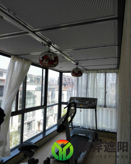 玻璃顶遮阳帘,电动遮阳帘,风琴天棚帘,蜂巢天棚帘厂家,豪异遮阳,4000-121-696