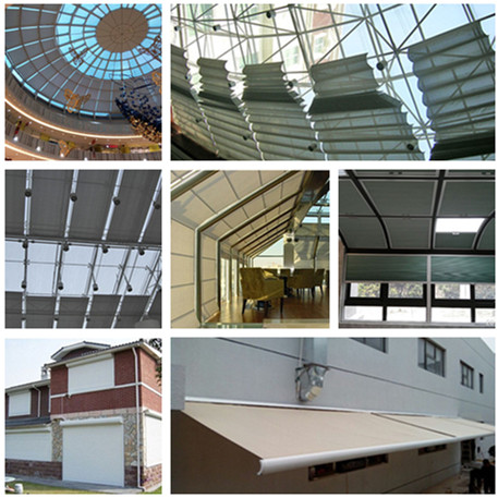玻璃顶遮阳帘,建筑遮阳系统,电动遮阳帘厂家,豪异遮阳,4000-121-696！