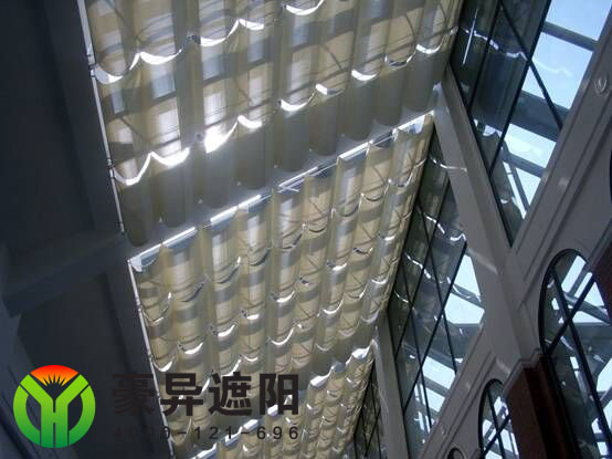 波浪式电动天棚帘,电动天棚帘,上海豪异遮阳,4000-121-696