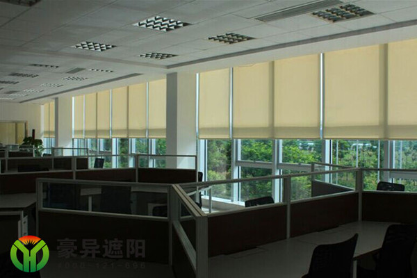 办公室电动窗帘,办公室卷帘,豪异电动卷帘厂家,4000-121-696