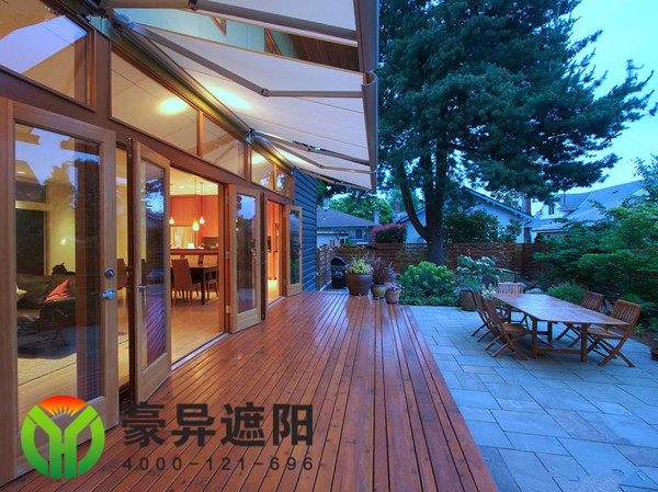 户外电动伸缩遮阳棚,阳台遮阳棚,露台遮阳棚,豪异遮阳,4000-121-696