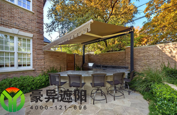户外电动伸缩遮阳棚,阳台遮阳棚,露台遮阳棚,豪异遮阳,4000-121-696