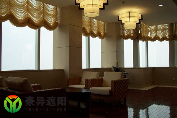 酒店电动窗帘工程,电动罗马帘,豪异上海电动窗帘厂家,4000-121-696