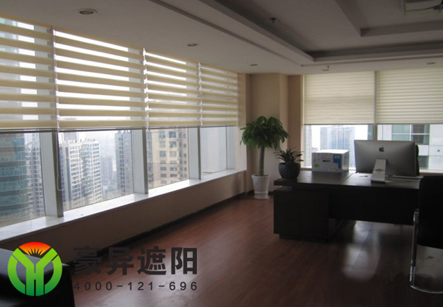 办公室窗帘,电动柔纱帘,豪异上海办公窗帘厂家,4000-121-696