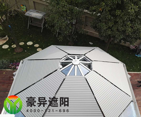 阳光房铝合金遮阳百叶,欧式遮阳百叶,铝合金天幕,豪异上海天棚帘厂家,4000-121-696