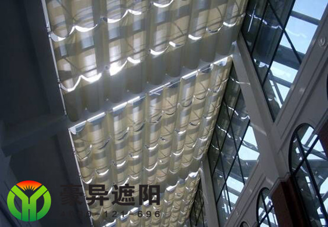 商场玻璃顶电动天棚帘,上海电动天棚帘,豪异电动天棚帘厂家,4000-121-696