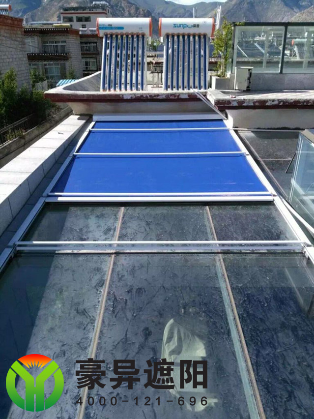 玻璃顶外装电动天幕遮阳棚,豪异上海电动天棚帘,4000-121-696