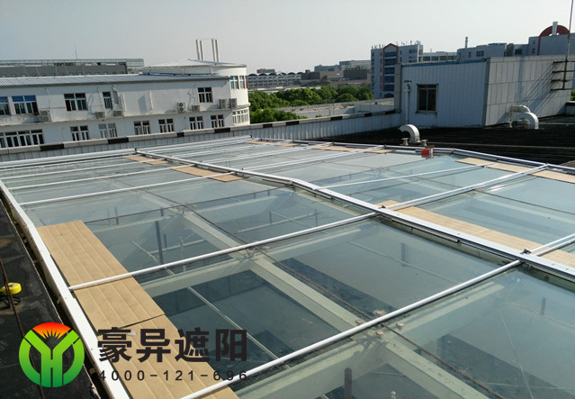 户外电动天棚帘,玻璃顶电动天幕,豪异上海天棚帘厂家,4000-121-696