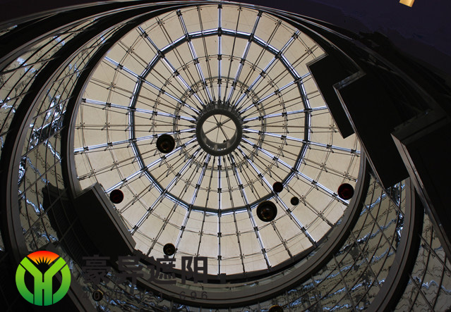 玻璃采光顶电动遮阳帘,豪异上海天棚帘厂家,4000-121-696