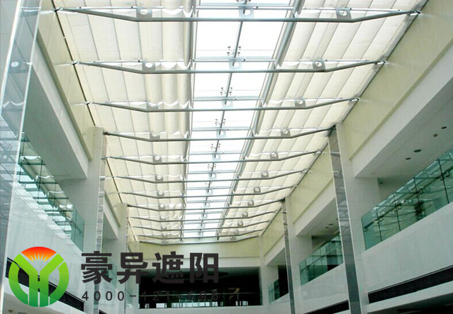 玻璃顶电动遮阳窗帘,豪异上海电动天棚帘厂家,4000-121-696