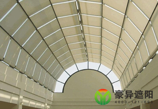 玻璃顶棚电动遮阳窗帘,豪异上海电动遮阳窗帘厂家,4000-121-696