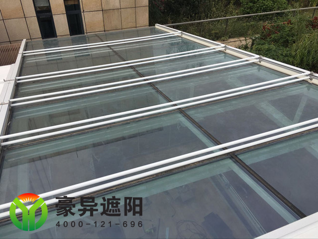 玻璃顶棚户外天棚电动遮阳帘,豪异遮阳,4000-121-696