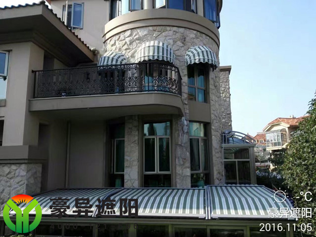 别墅阳光房电动遮阳帘,豪异遮阳,4000-121-696