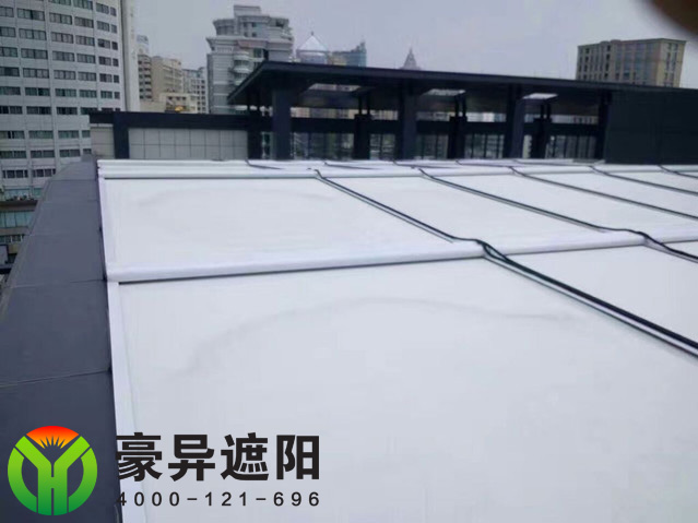 玻璃顶电动遮阳帘,豪异上海户外天幕遮阳棚厂家,4000-121-696