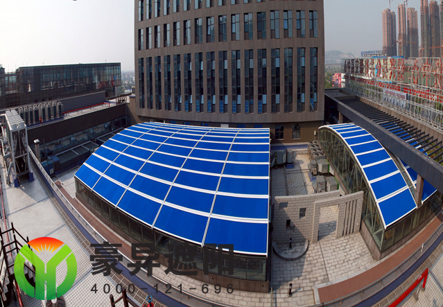 户外电动遮阳天棚帘,豪异遮阳,4000-121-696