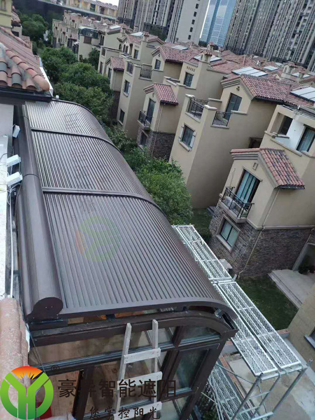 铝合金电动伸缩遮阳卷帘,豪异遮阳,4000-121-696